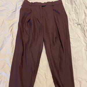 COS Cropped & Cuffed Trousers. BROWN. Size 2